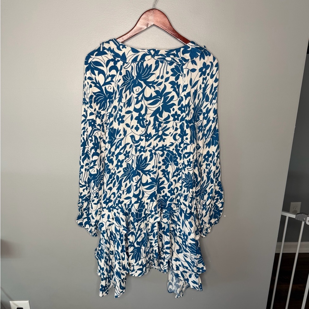 Free People Rebecca Floral Print Ruffle Dress - Picture 3 of 12